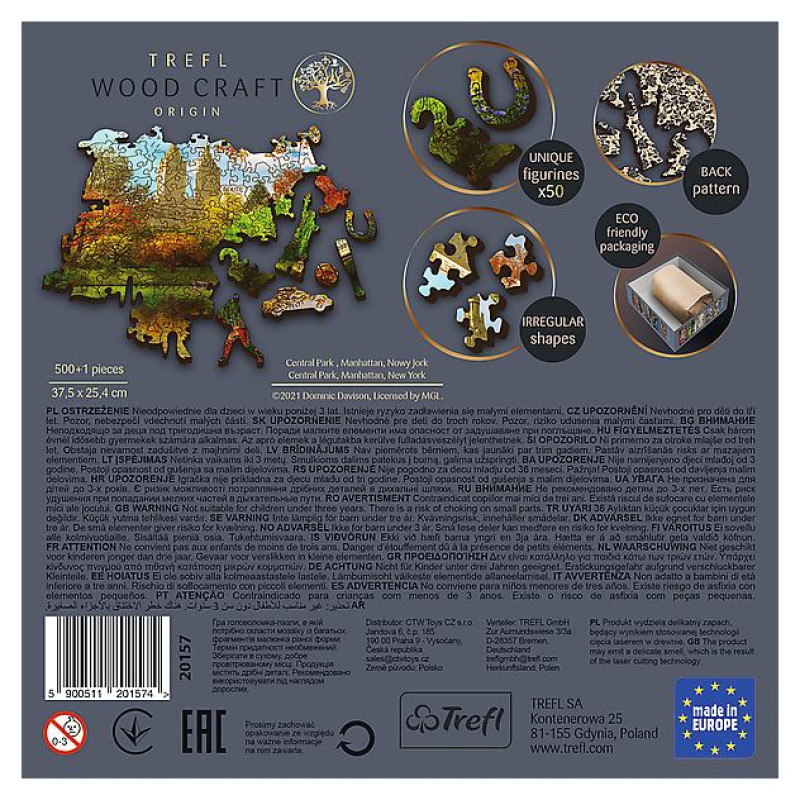 Trefl Koka puzle - Centrālais parks, Manhetena, Ņujorka, 500gb