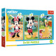 Trefl DISNEY MICKEY MOUSE Pužļu komplekts Pele brīvdienās, 3x50 gab.