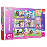 Trefl GABBY´S DOLLHOUSE Pužļu komplekts 10 in 1