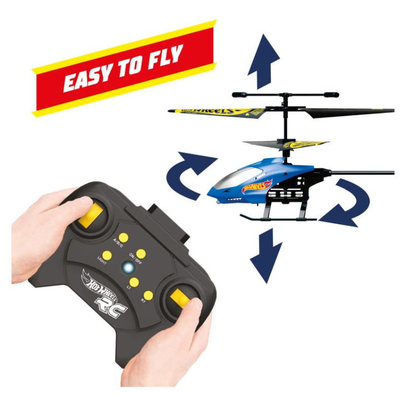 Bladez HOT WHEELS Radiovadāms helikopters ar žiroskopu, 22&nbsp;cm