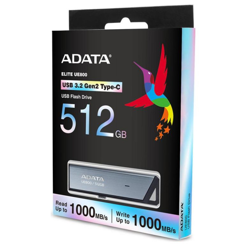 Adata MEMORY DRIVE FLASH USB-C 512GB/SILV AELI-UE800-512G-CSG ADATA