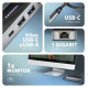 Axagon I/O HUB USB-C 6IN1/GLASS 0.2M HMC-6GLN AXAGON