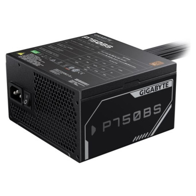Gigabyte Power Supply|GIGABYTE|GP-P750BS|750 Watts|Efficiency 80 PLUS BRONZE|PFC Active|MTBF 100000 hours|GP-P750BS