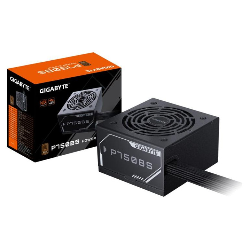 Gigabyte Power Supply|GIGABYTE|GP-P750BS|750 Watts|Efficiency 80 PLUS BRONZE|PFC Active|MTBF 100000 hours|GP-P750BS