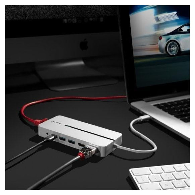Lindy I/O DOCKING STATION USB-C/MINI DUAL 4K 43360 LINDY