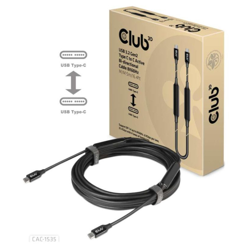 Club3D CABLE USB-C TO USB-C 5M/M/M CAC-1535 CLUB3D