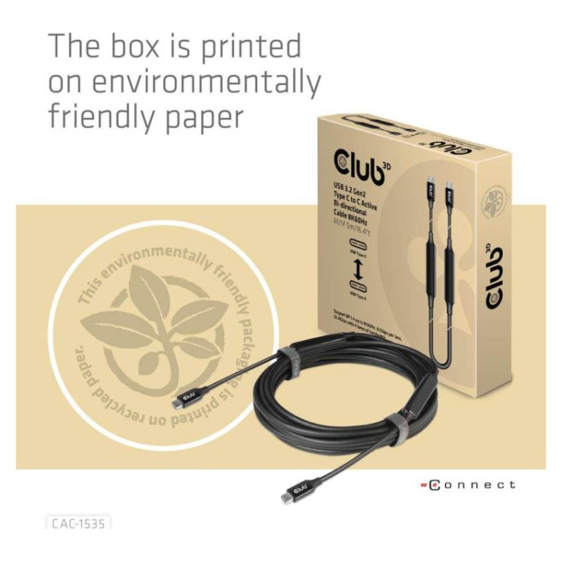 Club3D CABLE USB-C TO USB-C 5M/M/M CAC-1535 CLUB3D