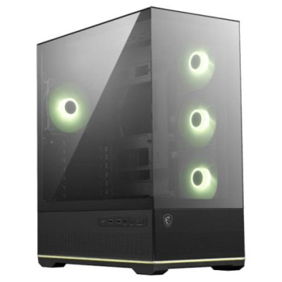 MSI Case|MSI|MAG PANO 110R PZ|MidiTower|Case product features Transparent panel|Not included|Colour Black|MAGPANO110RPZ