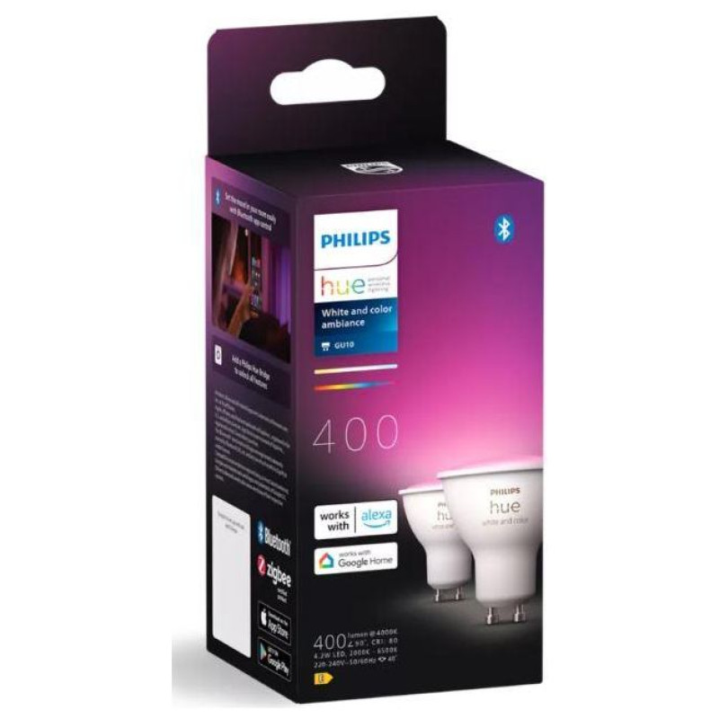 Philips Smart Light Bulb|PHILIPS|Power consumption 4.2 Watts|Luminous flux 400 Lumen|6500 K|Bluetooth/ZigBee|-20&deg;C to 45&deg;C|929003666502