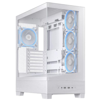 Asus Case|ASUS|ASUS A31 PLUS Case|MidiTower|Case product features Transparent panel|ATX|BTX|MicroATX|MiniITX|Colour White|A31PLUSTGARGBWHITE