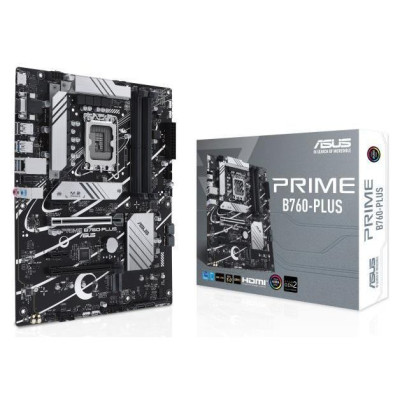 Asus Mainboard|ASUS|Intel B760 Express|LGA1700|ATX|Memory DDR5|Memory slots 4|2xPCI-Express 3.0 1x|1xPCI-Express 4.0 16x|1xPCI-Express 5.0 16x|3xM.2|1x15pin D-sub|1xHDMI|1xDisplayPort|2xUSB 2.0|3xUSB 3.2|1xUSB-C|1xRJ45|3xAudio port|PRIMEB760-PLUS