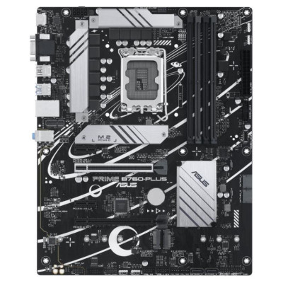 Asus Mainboard|ASUS|Intel B760 Express|LGA1700|ATX|Memory DDR5|Memory slots 4|2xPCI-Express 3.0 1x|1xPCI-Express 4.0 16x|1xPCI-Express 5.0 16x|3xM.2|1x15pin D-sub|1xHDMI|1xDisplayPort|2xUSB 2.0|3xUSB 3.2|1xUSB-C|1xRJ45|3xAudio port|PRIMEB760-PLUS