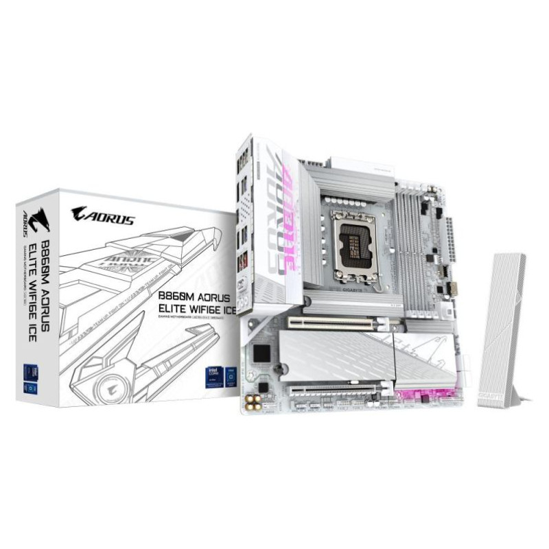 Gigabyte Mainboard|GIGABYTE|Intel B860 Express|LGA1851|Micro-ATX|Memory DDR5|1xPCI-Express 16x|3xM.2|1xHDMI|1xDisplayPort|4xUSB 2.0|6xUSB 3.2|1xUSB-C|1xOptical S/PDIF|1xRJ45|2xAudio port|B860MAELTWF6EICE1.0