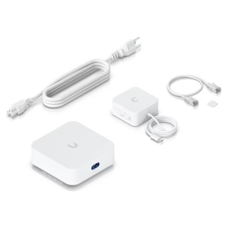 Ubiquiti UniFi Express 7 UX7 Mesh-scalable, super-compact 10G Cloud Gateway with integrated WiFi 7, 10 GbE RJ45 WAN port, 2.5 GbE RJ45 LAN port to extend network, up to 30+ UniFi devices and 300+ clients