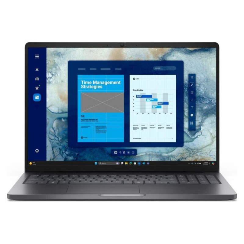 Dell Notebook|DELL|Pro|Pro 16 (PC16250)|CPU  Core 3|100U|1200 MHz|16"|RAM 8GB|DDR5|5600 MHz|SSD 512GB|Intel graphics|Integrated|ENG|Windows 11 Pro|1.94 kg|BTO002_PC16250_EMEA