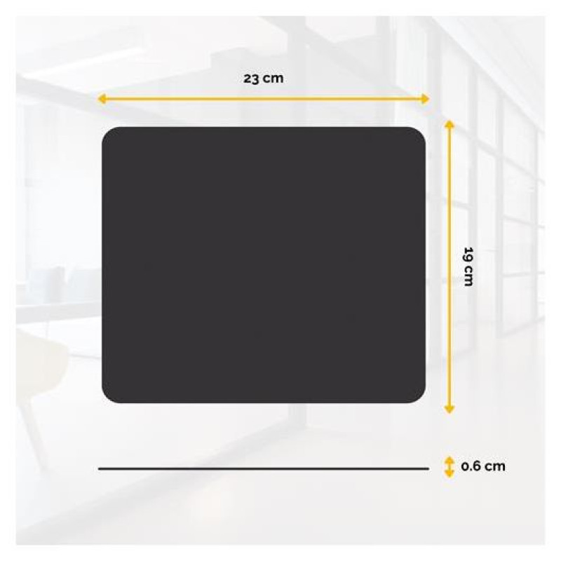 Fellowes MOUSE PAD BASIC/BLACK 29704 FELLOWES