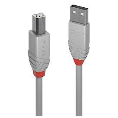 Lindy CABLE USB2 A-B 2M/ANTHRA GREY36683 LINDY