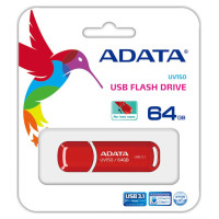 Adata MEMORY DRIVE FLASH USB3.1 64GB/RED AUV150-64G-RRD ADATA