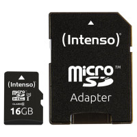 Intenso MEMORY MICRO SDHC 16GB C10/W/ADAPTER 3433470 INTENSO