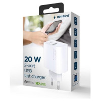 Gembird CHARGER USB UNIVERSAL QC3.0/TA-UC-PDQC20-01-W GEMBIRD