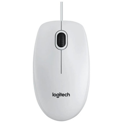 Logitech B100 Corded Mouse - WHITE - USB - B2B