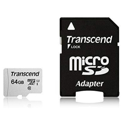 Transcend MEMORY MICRO SDXC 64GB W/ADAPT/UHS-I TS64GUSD300S-A TRANSCEND