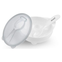 Akuku Bļoda ar karoti AKUKU A0424 white-izpārdošana