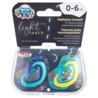 Canpol Babies Mānekļi "NEON LOVE" silikona simetriskās formas 0-6 mēn., Canpol 22/652 blue (2 gab.)
