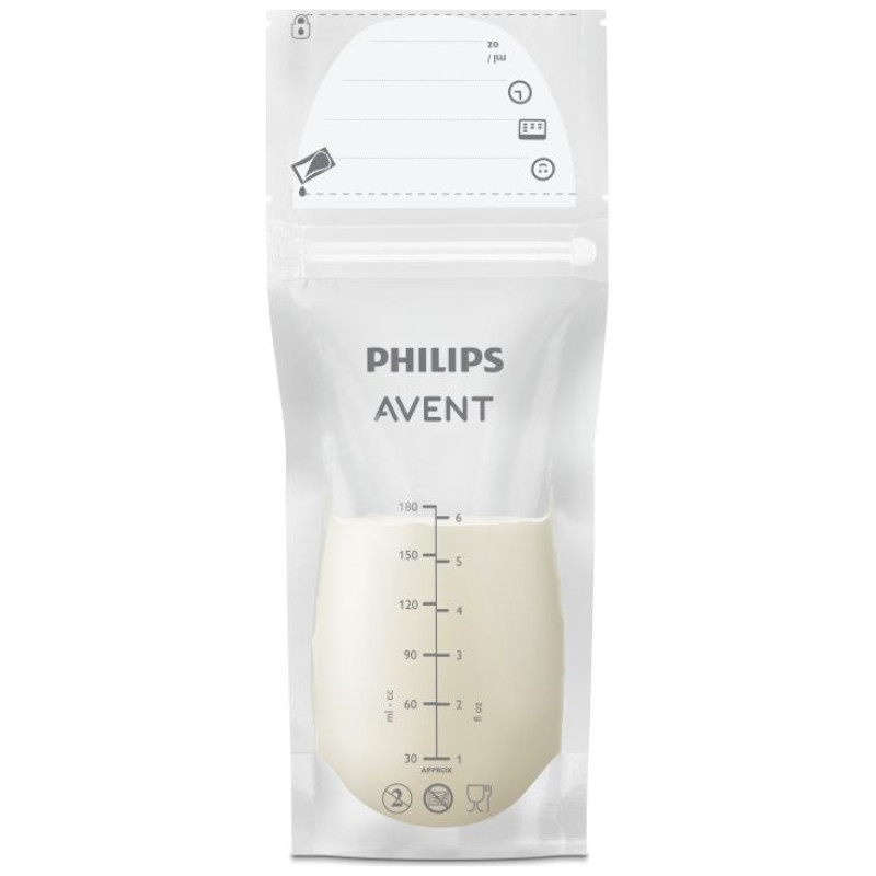 Philips Avent krūts piena uzglabā&scaron;anas maisiņi 180ml/25 gab. - SCF603/25
