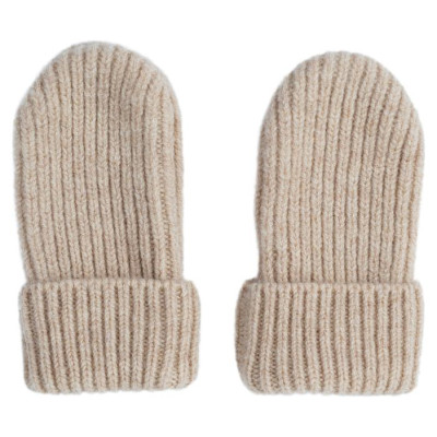 Lodger Mittens Folklore Merino vilnas bērnu cimdiņi, Beige, 0-12m - MTM 630_0-12