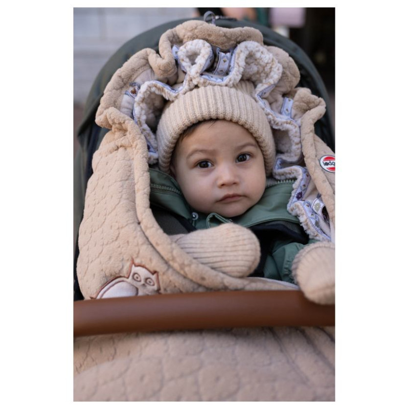 Lodger Mittens Folklore Merino vilnas bērnu cimdiņi, Beige, 0-12m - MTM 630_0-12