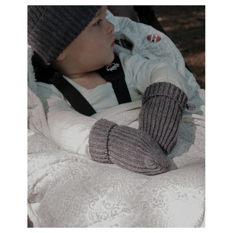 Lodger Mittens Merino vilnas bērnu cimdiņi, Pigeon, 0-12m - MTM 626_0-12