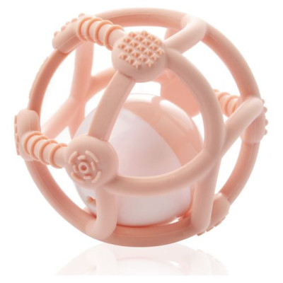 Kidsme silikona zobgrauznis bumba, rozā - 9672LA