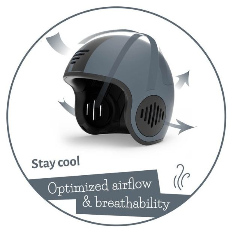 Chillafish Bobbi aizsagķīvere bērniem no 4 līdz 8 gadiem, pelēka, S-izmērs - CPHLS02GRE