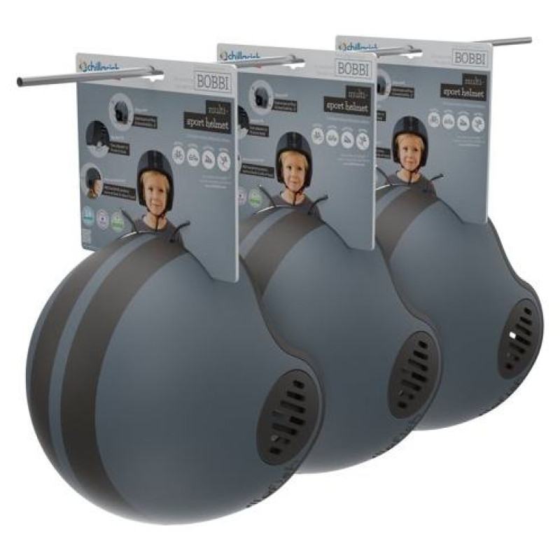 Chillafish Bobbi aizsagķīvere bērniem no 4 līdz 8 gadiem, pelēka, S-izmērs - CPHLS02GRE