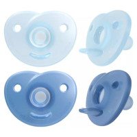 Philips Avent Soothie silikona māneklītis ar silikona vairogu, 0-6M, 2 gab., zēniem - SCF099/21