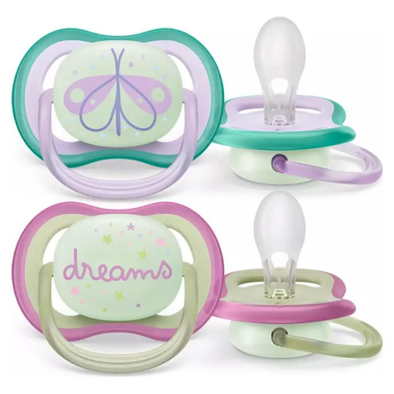 Philips Avent māneklītis Ultra Air Night, 0-6M, (2gab), meitenēm - SCF376/19