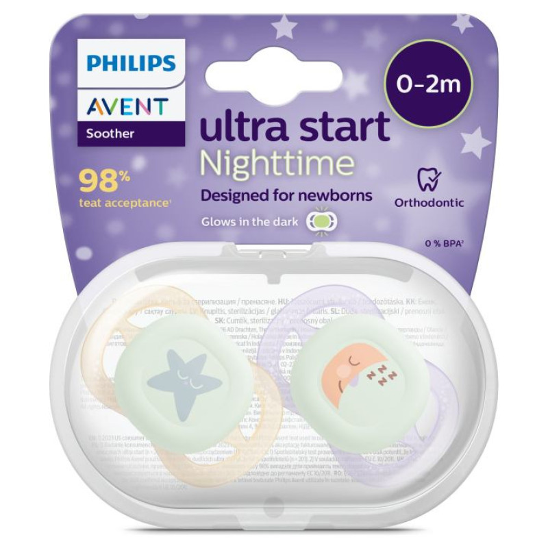 Philips Avent māneklītis Ultra Start nakts, 0-2 mēne&scaron;i, 2 gab. - SCF075/07