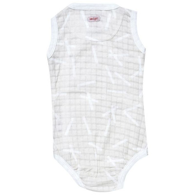 Lodger Romper Sprinkle kokvilnas bodijs bez piedurknēm, Ivory, 62 cm - RF 069_62