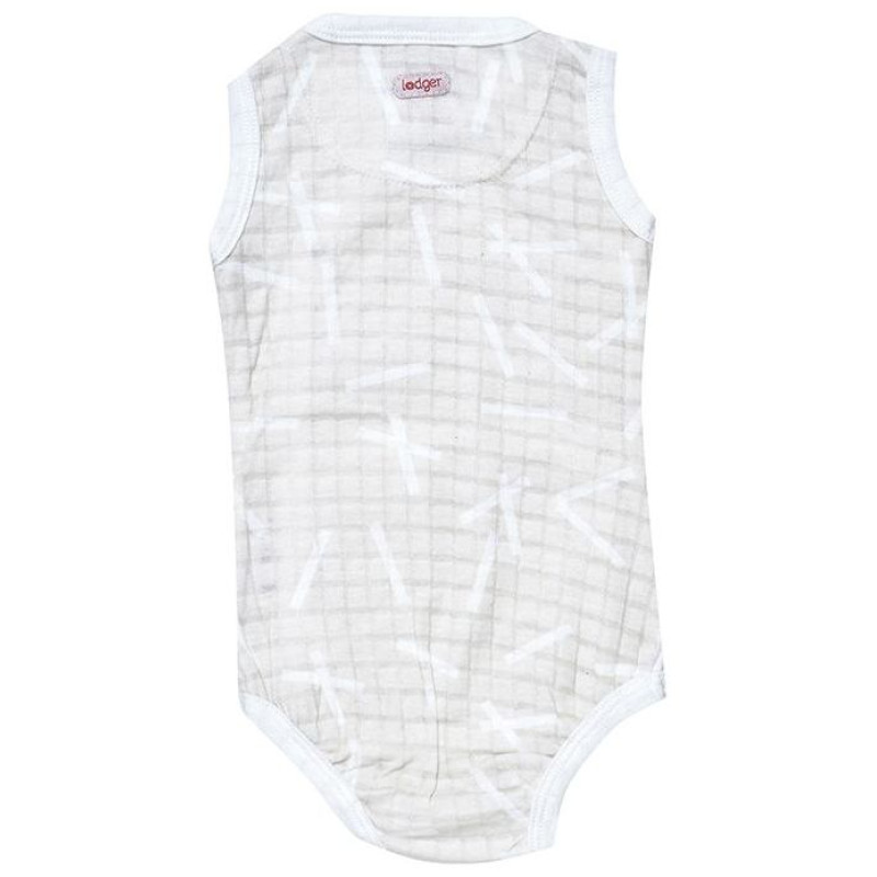 Lodger Romper Sprinkle kokvilnas bodijs bez piedurknēm, Ivory, 62 cm - RF 069_62