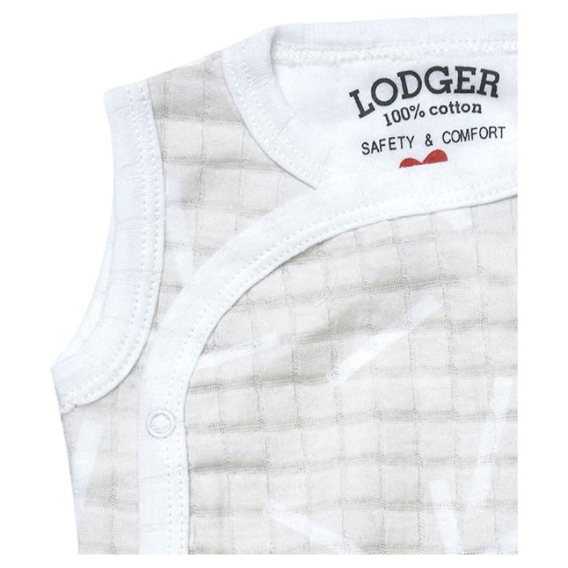 Lodger Romper Sprinkle kokvilnas bodijs bez piedurknēm, Ivory, 62 cm - RF 069_62