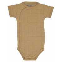 Lodger Romper Solid kokvilnas bodijs ar īsām piedurknēm, Honey, 68 cm - RFS 076_68