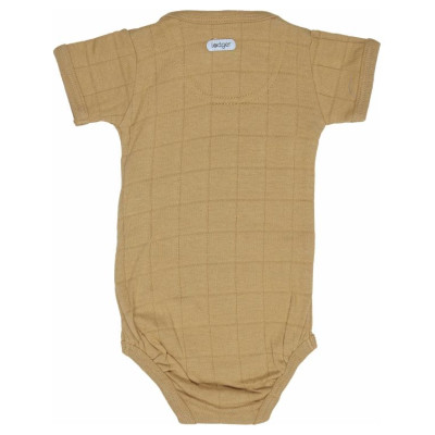 Lodger Romper Solid kokvilnas bodijs ar īsām piedurknēm, Honey, 68 cm - RFS 076_68