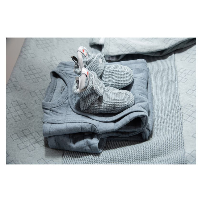 Lodger Slipper Ciumbelle kokvilnas čībiņas, 3-6m, Ocean - SLC 074_3-6