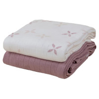 Lodger Swadler Solid Matcha kokvilnas autiņš, Powder/Rose, 110x110 cm, 2gab. - SW 1123