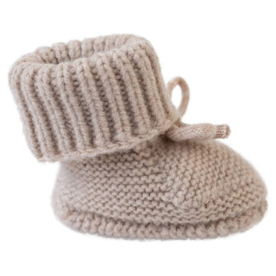 Lodger Slipper Folklore Merino vilnas čībiņas, Beige, 0-6m - SLM 630_0-6