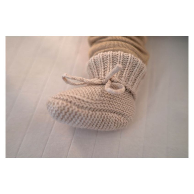 Lodger Slipper Folklore Merino vilnas čībiņas, Beige, 0-6m - SLM 630_0-6