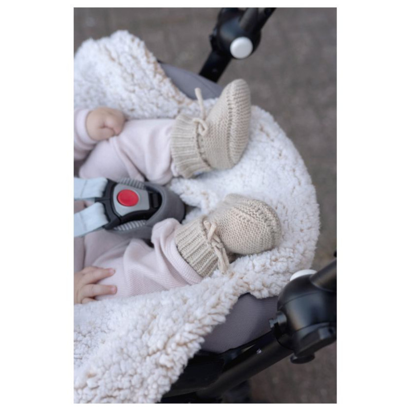 Lodger Slipper Folklore Merino vilnas čībiņas, Beige, 0-6m - SLM 630_0-6