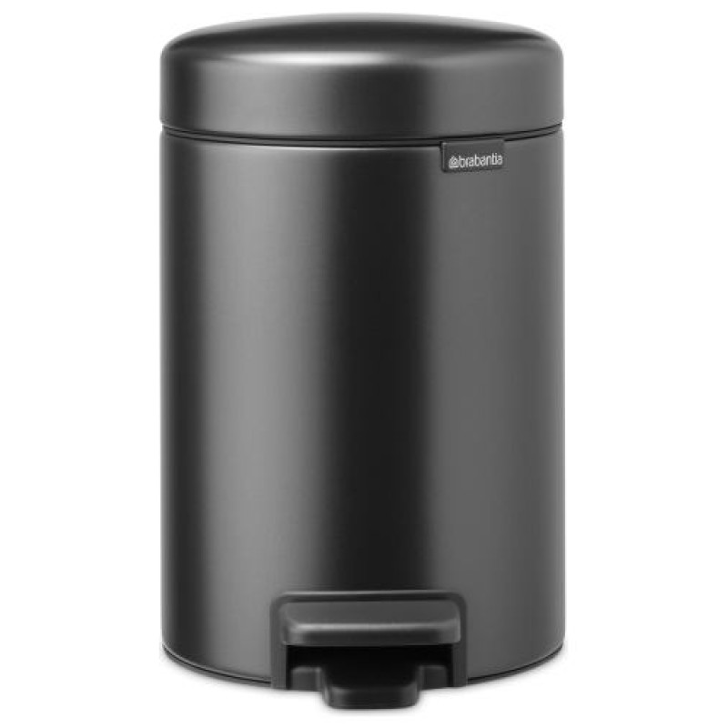 Brabantia atkritumu tvertne ar pedāli NewIcon, 3L, Confident Grey - 233449