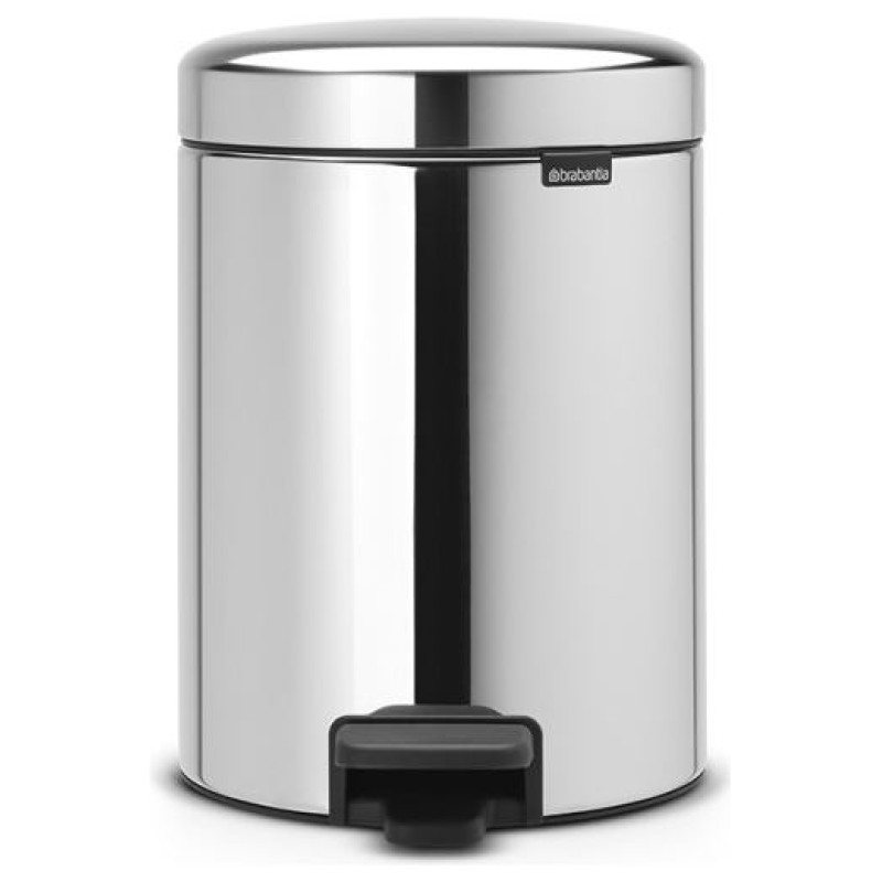 Brabantia atkritumu tvertne ar pedāli NewIcon, 5 l, Brilliant Steel - 112621
